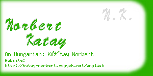 norbert katay business card